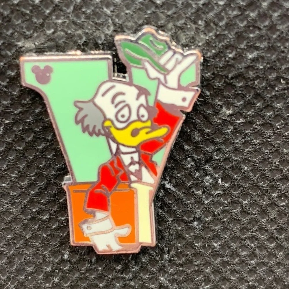 2011 Ludwig Von Drake Disney Hidden Mickey Alphabet V pin duck Professor